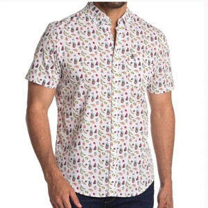 Original Penguin Fruit Print Button Front Shirt size large ❤️